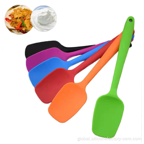  Non-Stick Handle Scraper Kitchen Cooking Silicone Scraper Factory